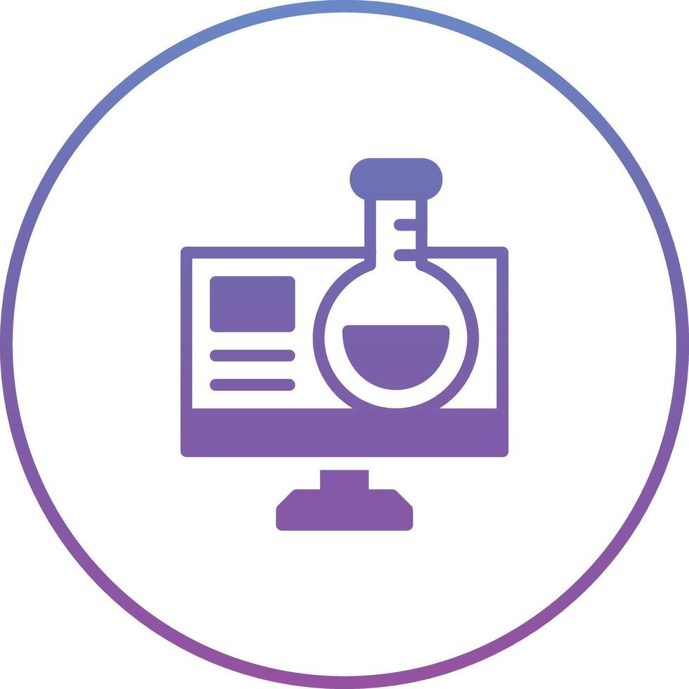 en ligne chimie vecteur icône