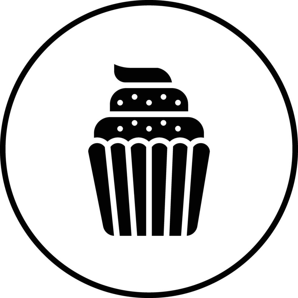 icône de vecteur de cupcake de mariage