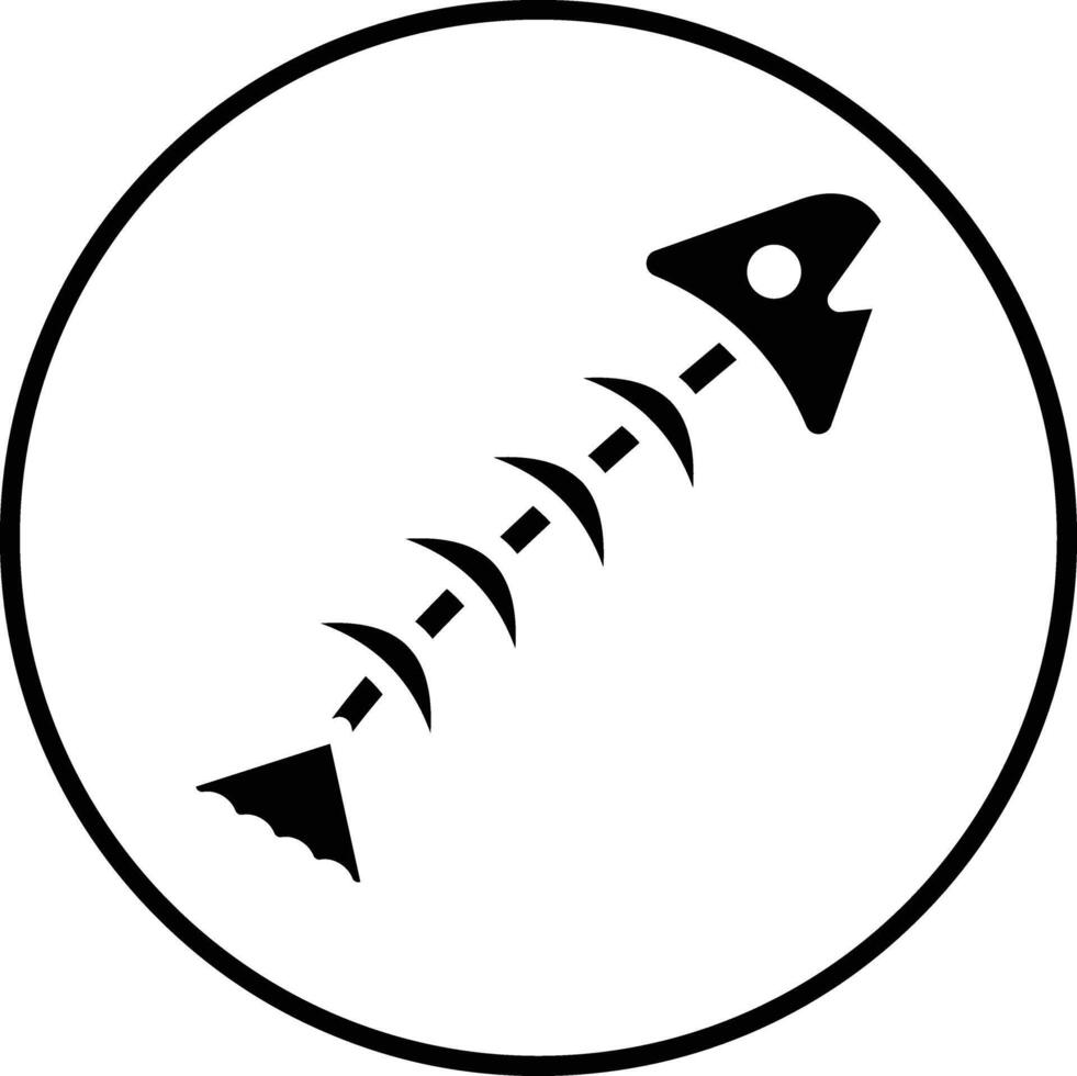 icône de vecteur d'os de poisson