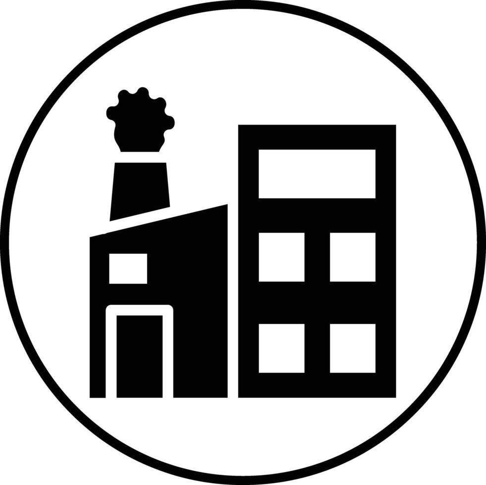icône de vecteur de pollution d'usine