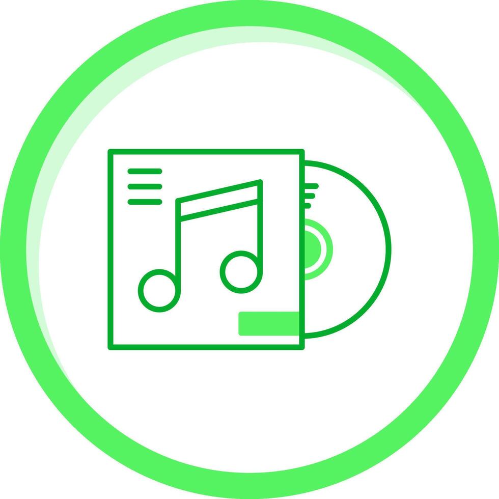 CD couverture vert mélanger icône vecteur