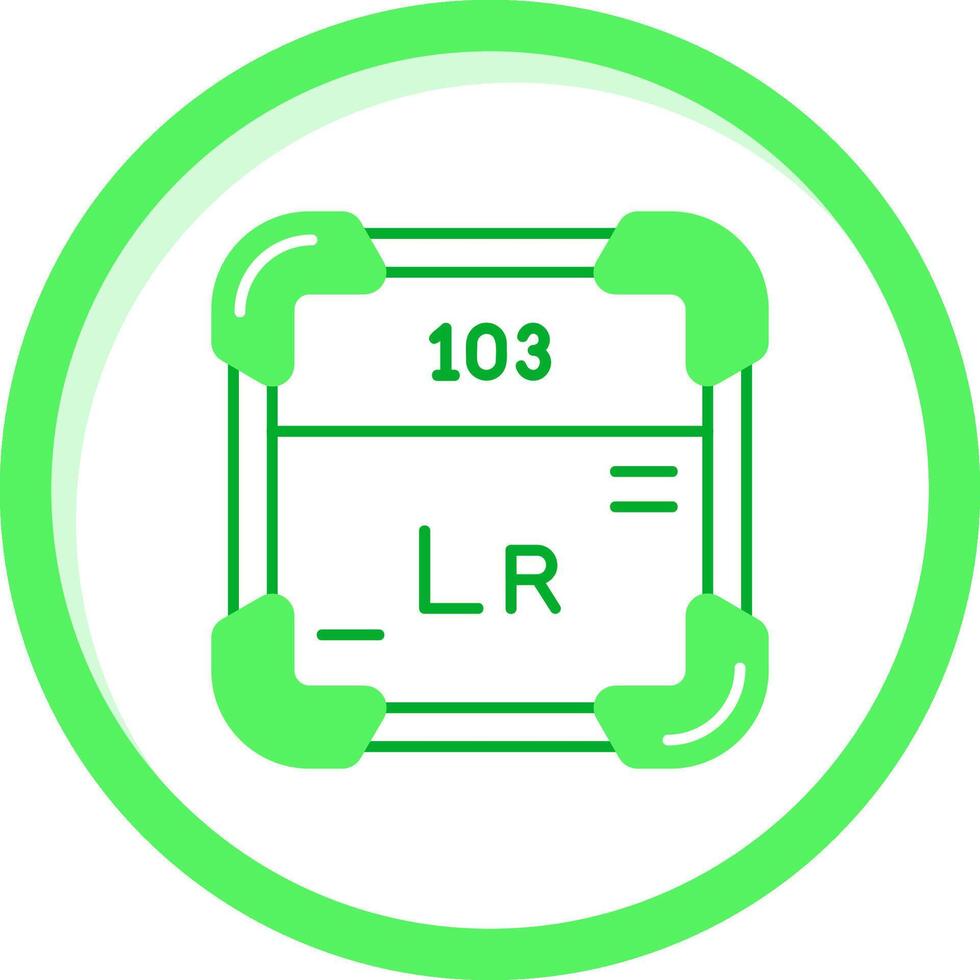 lawrencium vert mélanger icône vecteur