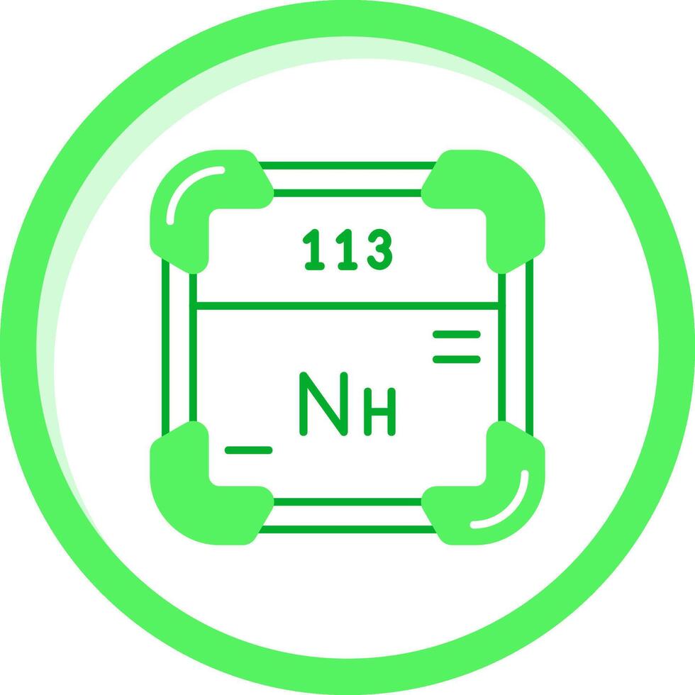 nihonium vert mélanger icône vecteur