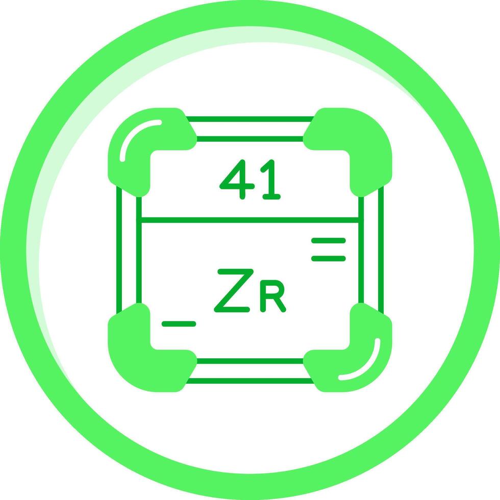 zirconium vert mélanger icône vecteur