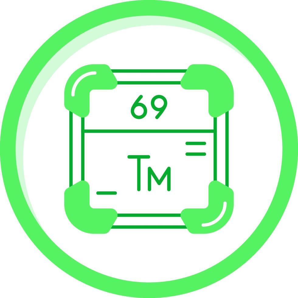 thulium vert mélanger icône vecteur