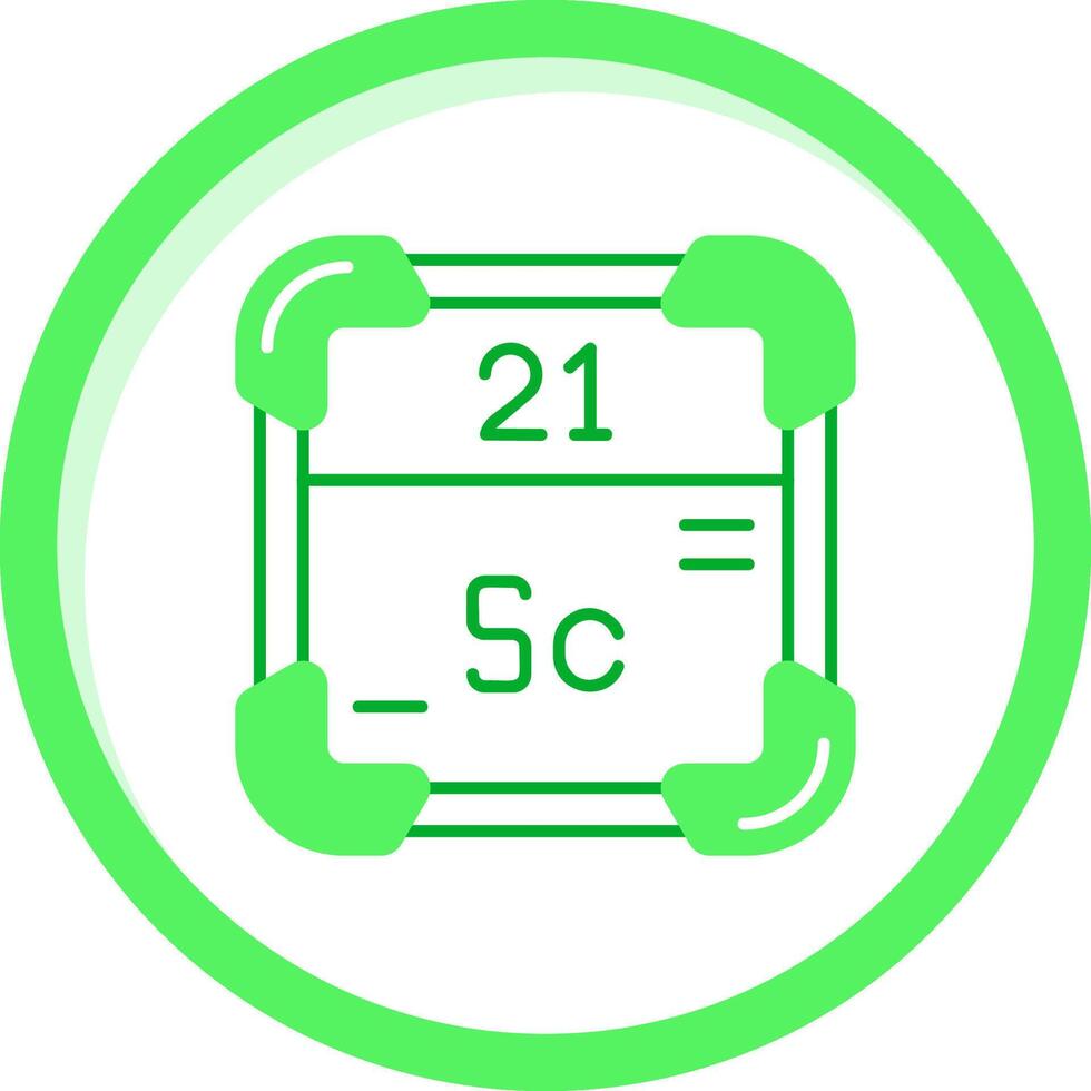 scandium vert mélanger icône vecteur