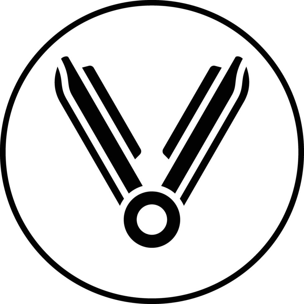 icône de vecteur de fer à cheveux