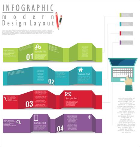 Modèle de conception moderne d&#39;infographie vecteur