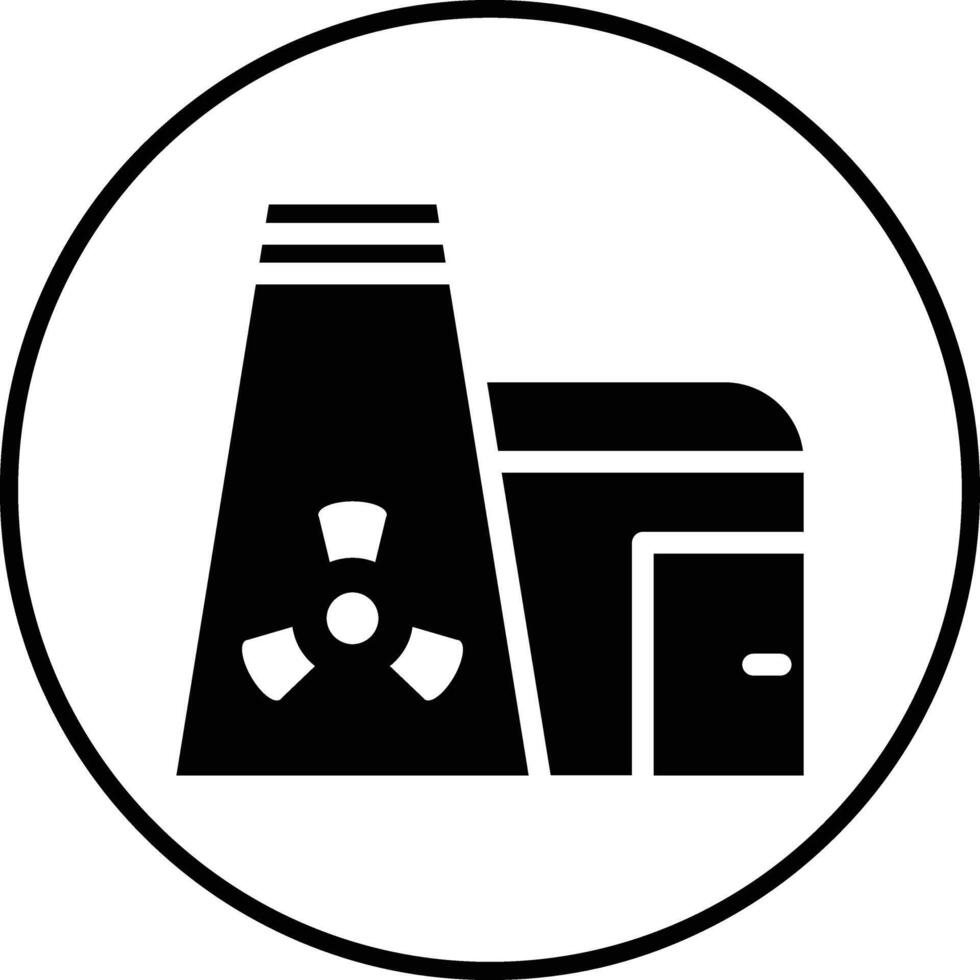 icône de vecteur de centrale nucléaire