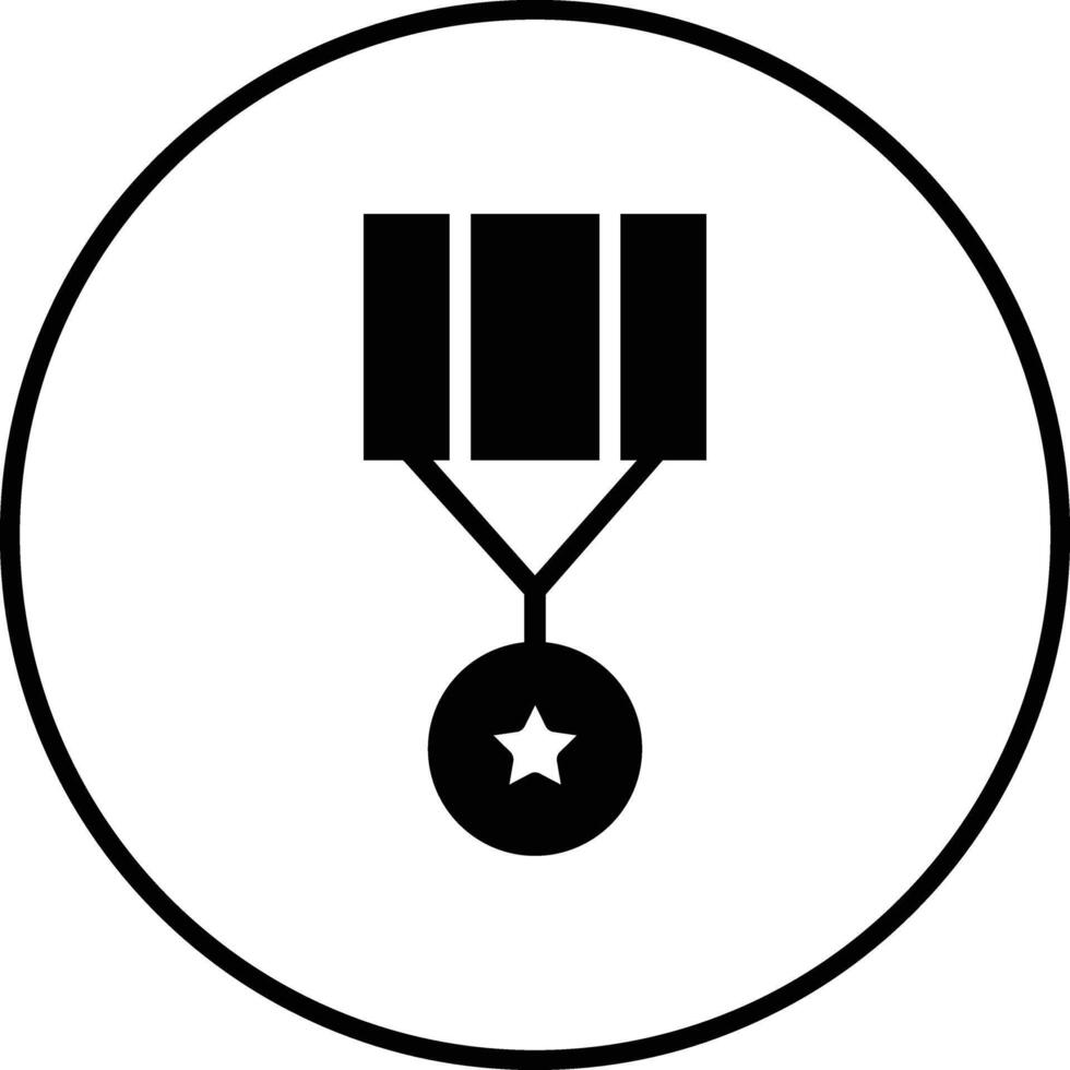 armée médaille vecteur icône