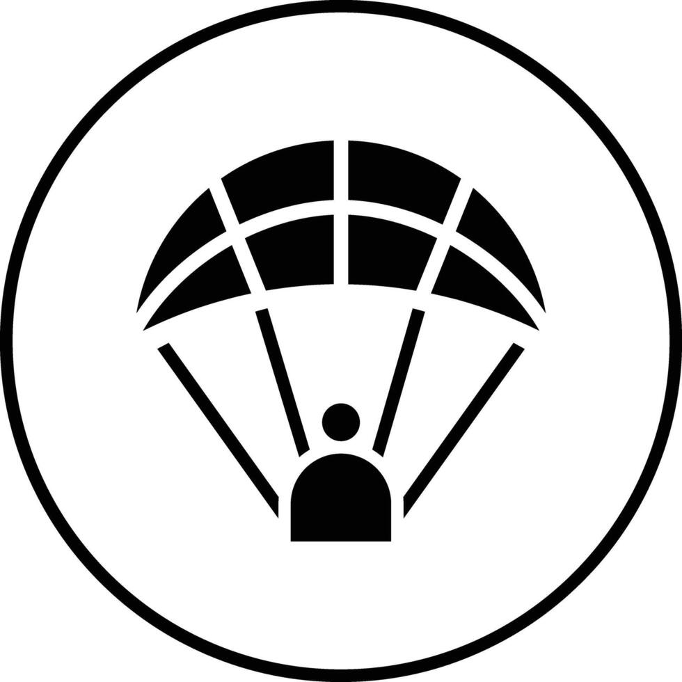 armée parachute vecteur icône