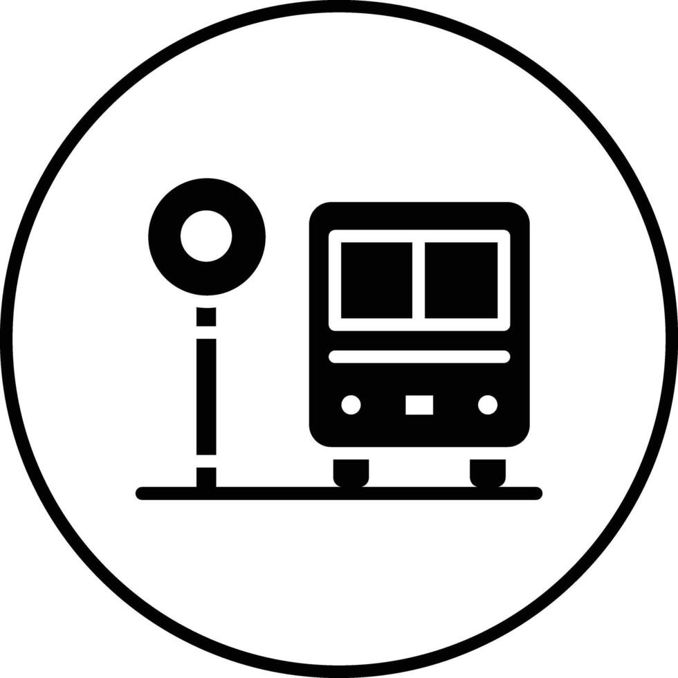 icône de vecteur d'arrêt de bus