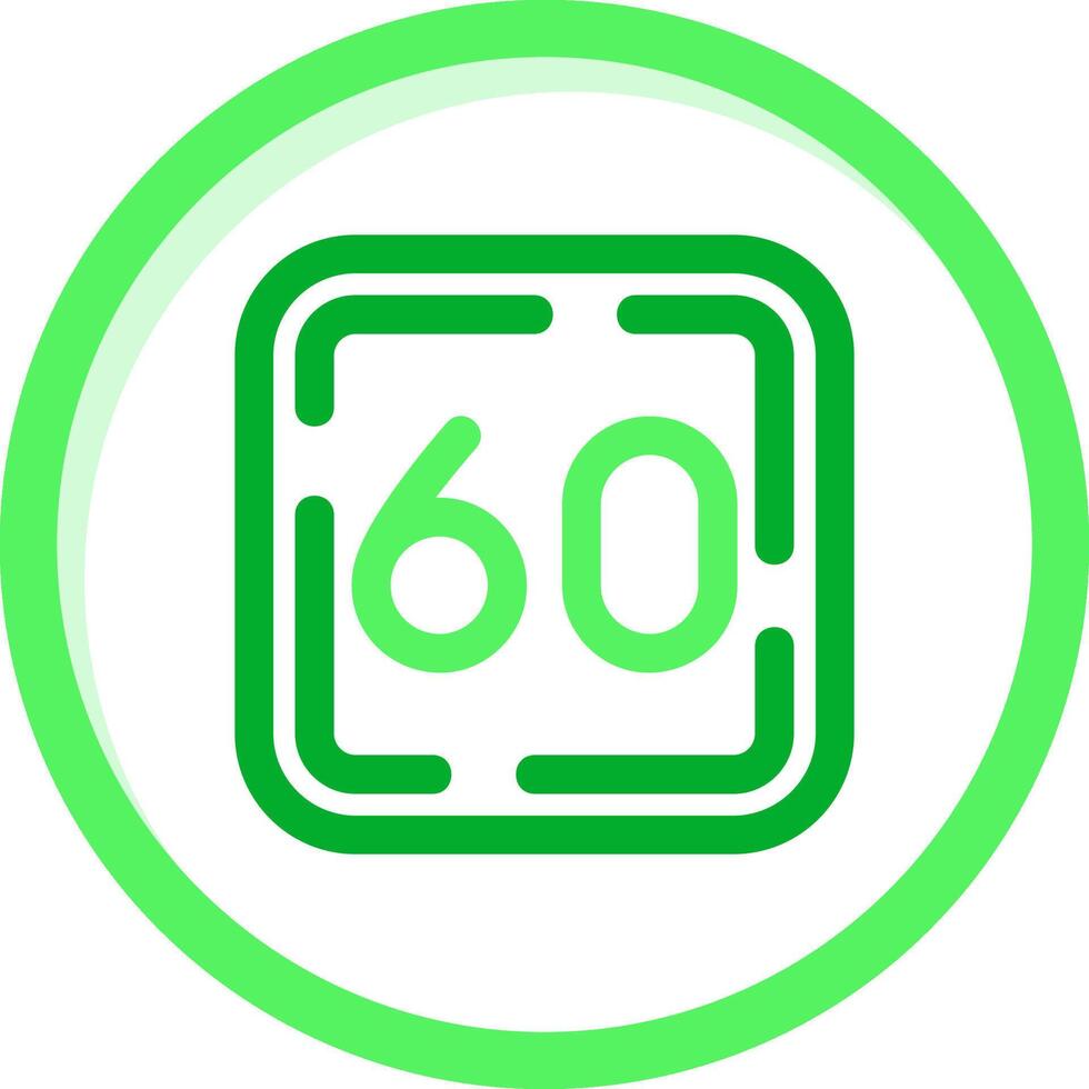 soixante vert mélanger icône vecteur