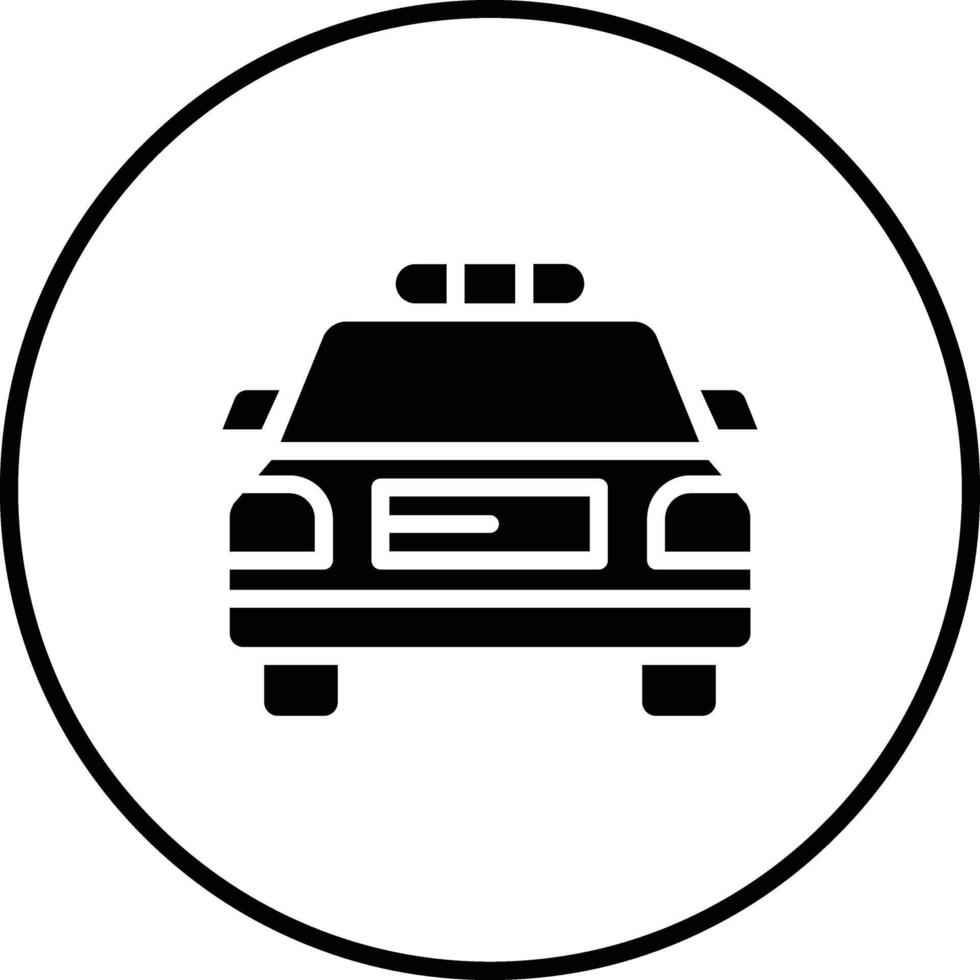 icône de vecteur de voiture de police