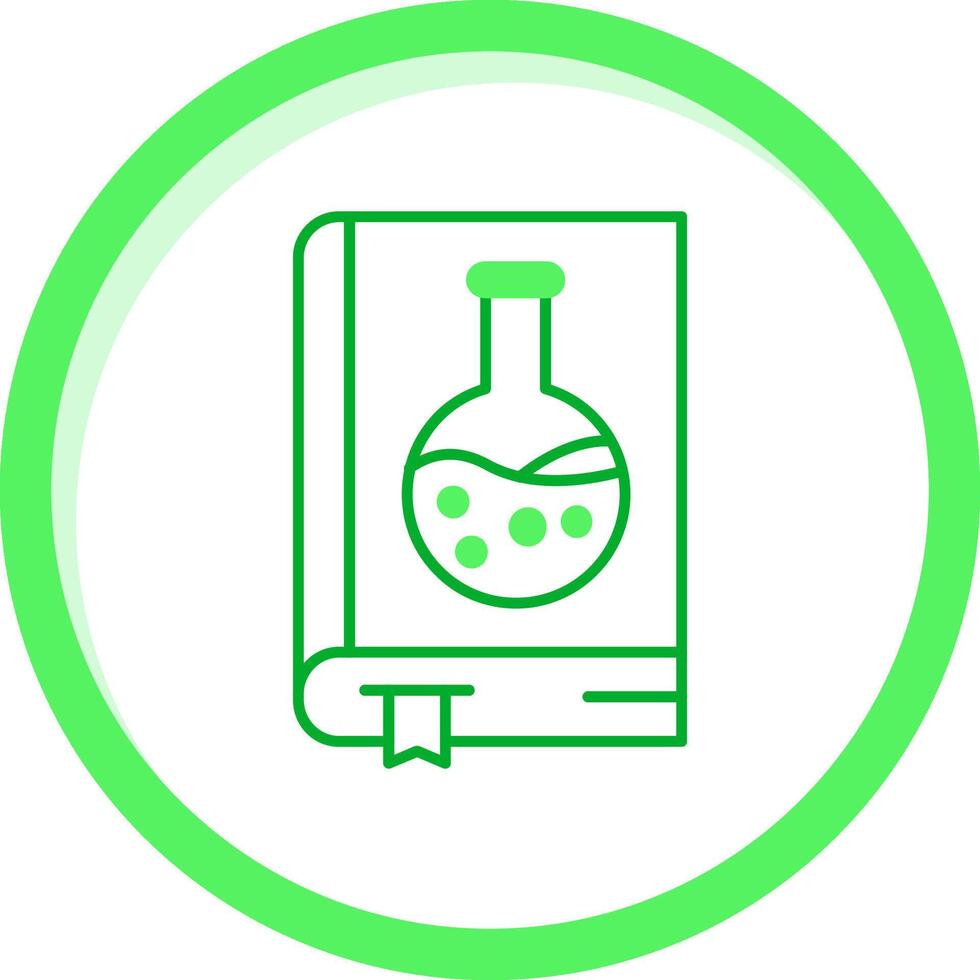 chimie livre vert mélanger icône vecteur