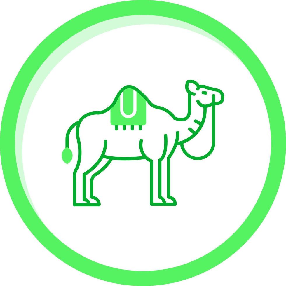 chameau vert mélanger icône vecteur