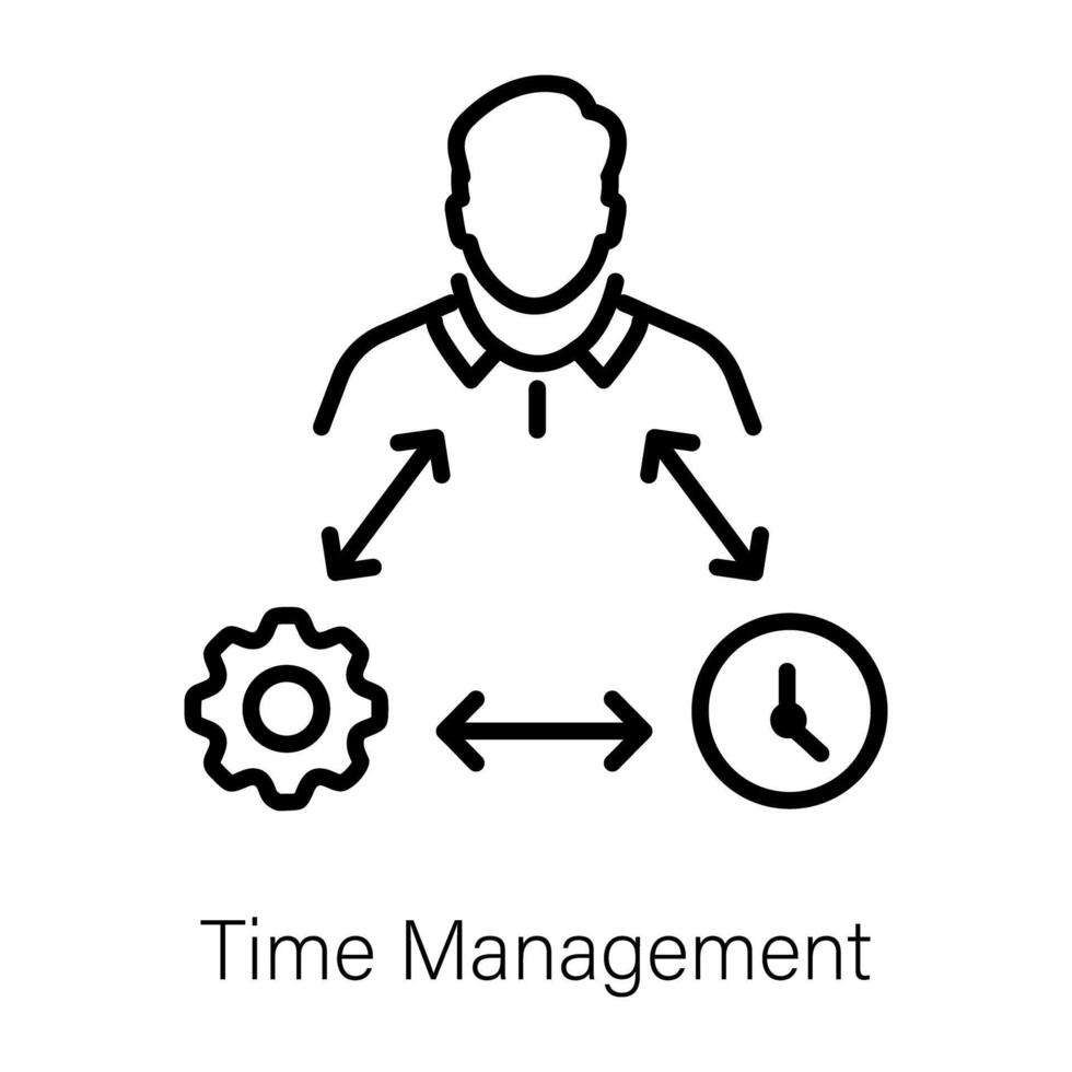 gestion du temps tendance vecteur