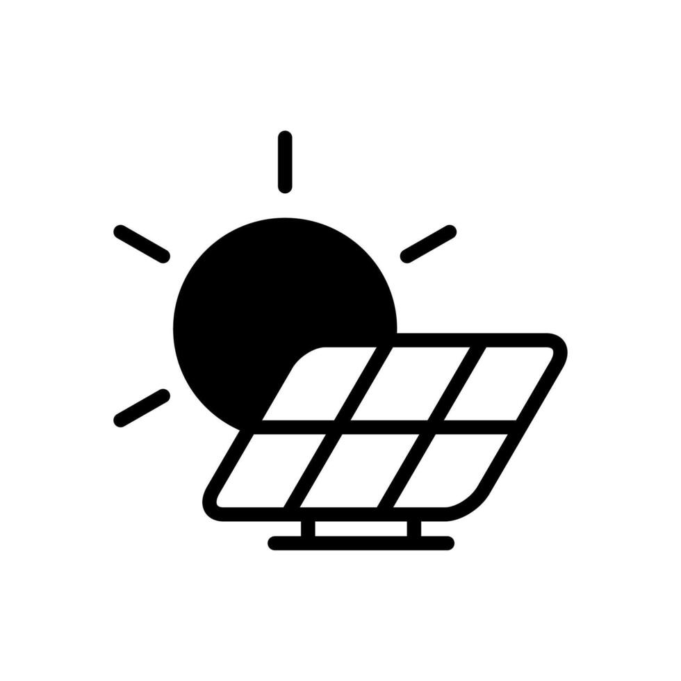 solaire panneau icône symbole vecteur modèle