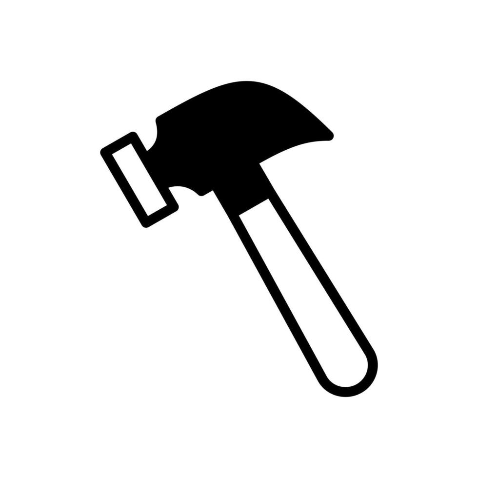 marteau icône symbole vecteur modèle