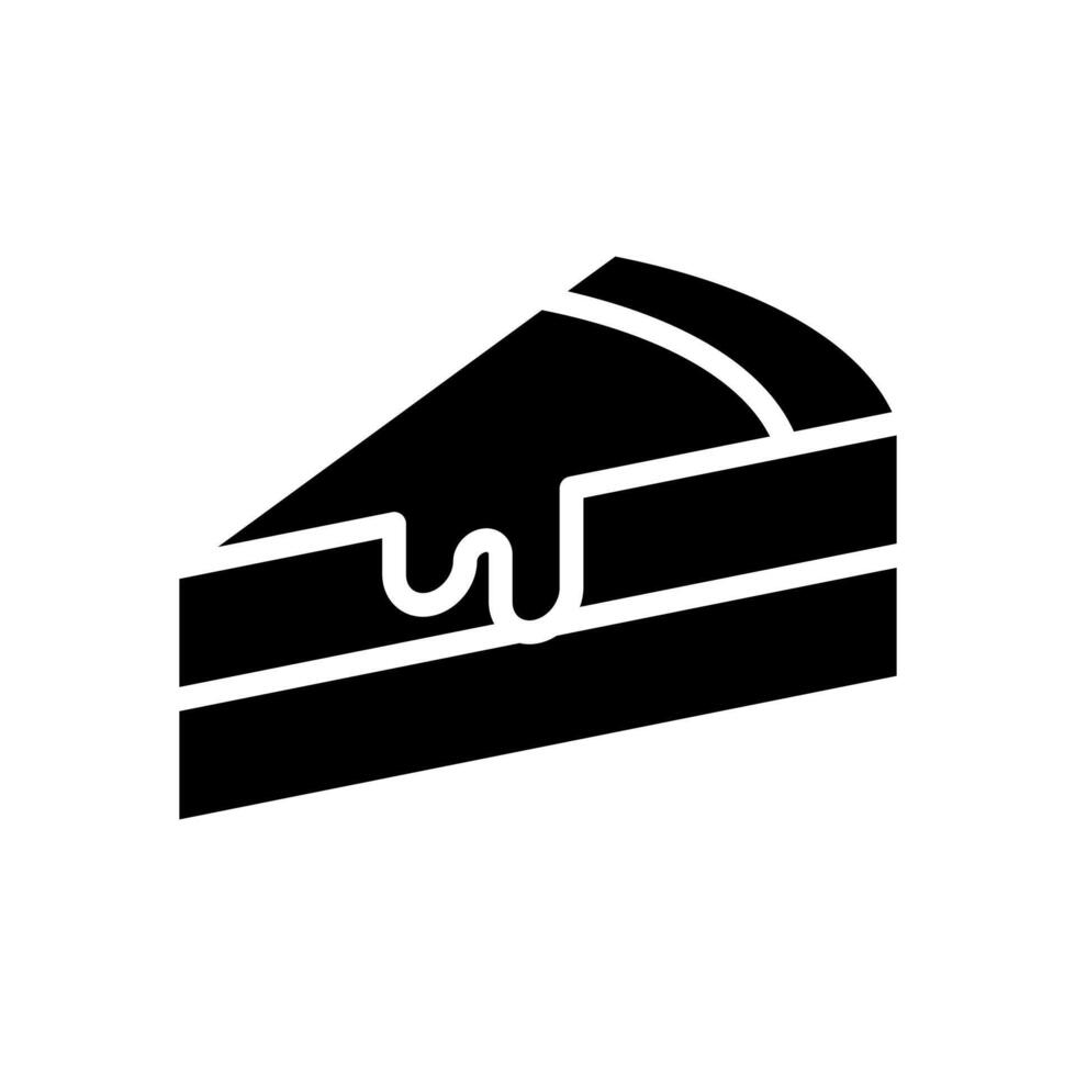 gâteau tranche icône symbole vecteur modèle