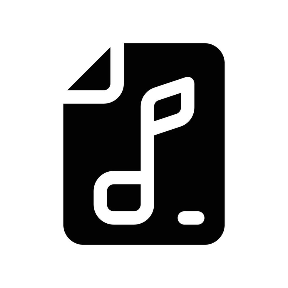 l'audio fichier icône. vecteur glyphe icône pour votre site Internet, mobile, présentation, et logo conception.