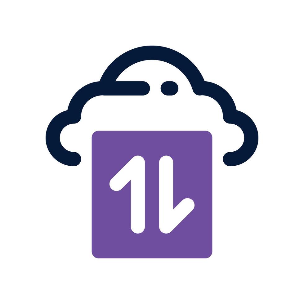 nuage transfert icône. vecteur double Ton icône pour votre site Internet, mobile, présentation, et logo conception.
