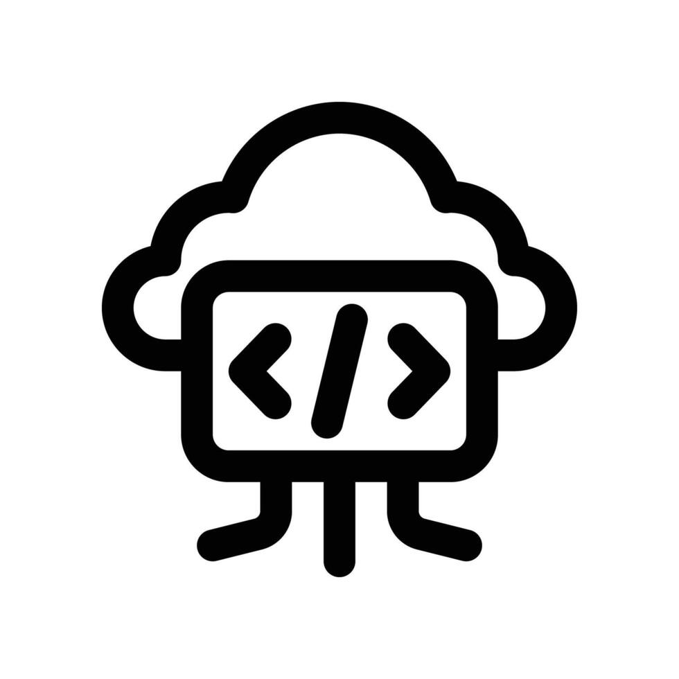 nuage l'informatique icône. vecteur ligne icône pour votre site Internet, mobile, présentation, et logo conception.