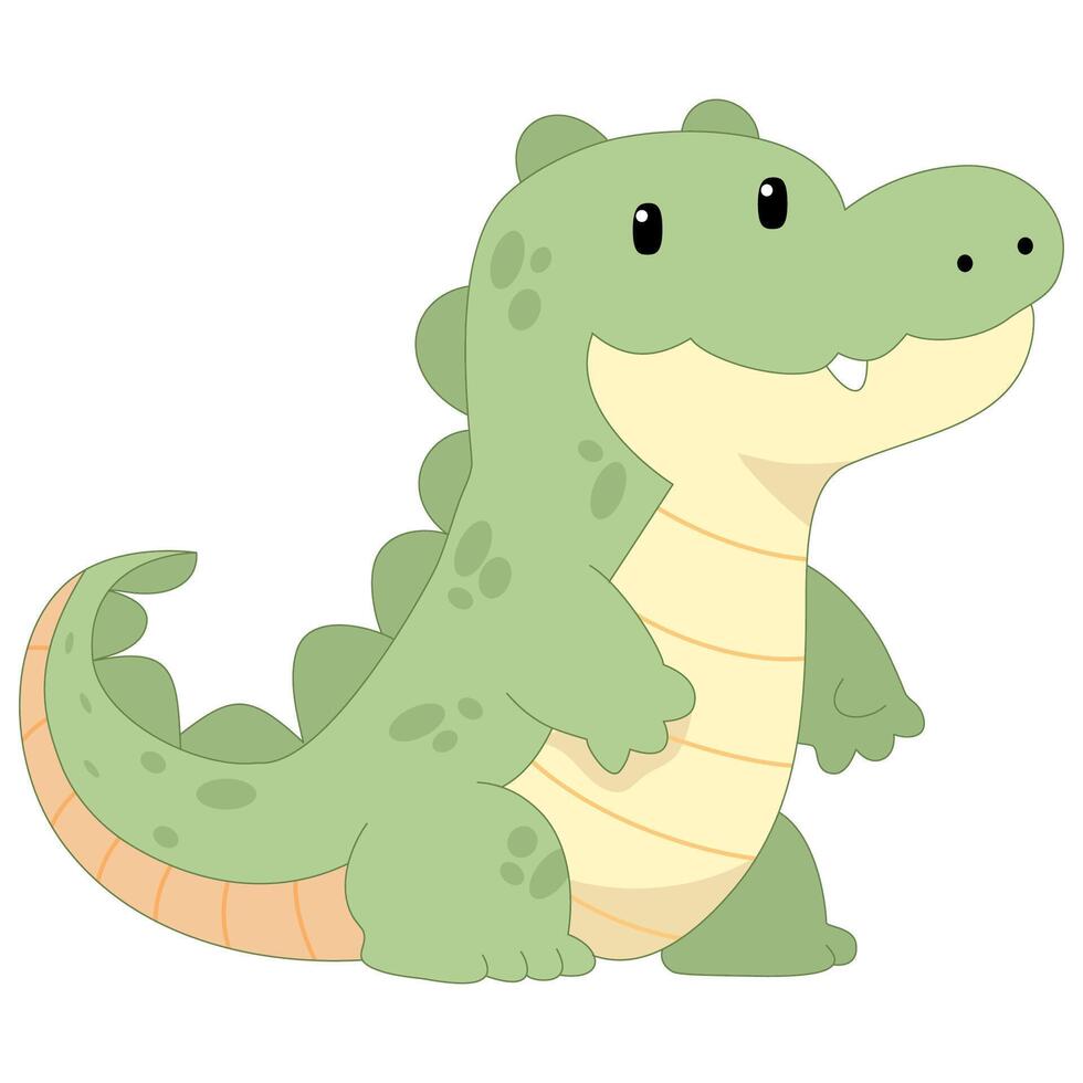 crocodile mignonne vecteur