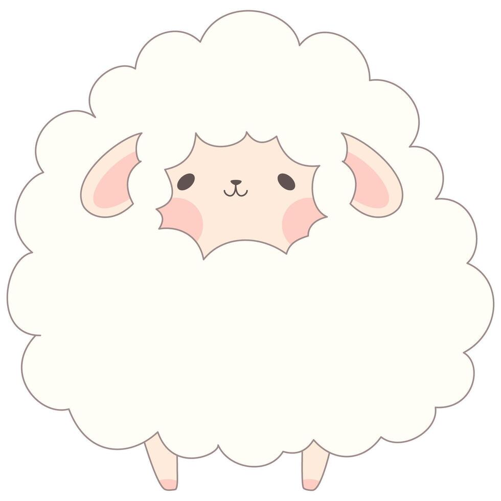 mouton dessin animé mignonne vecteur