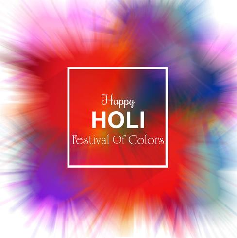 Joyeux Holi festival fête fond coloré vecteur
