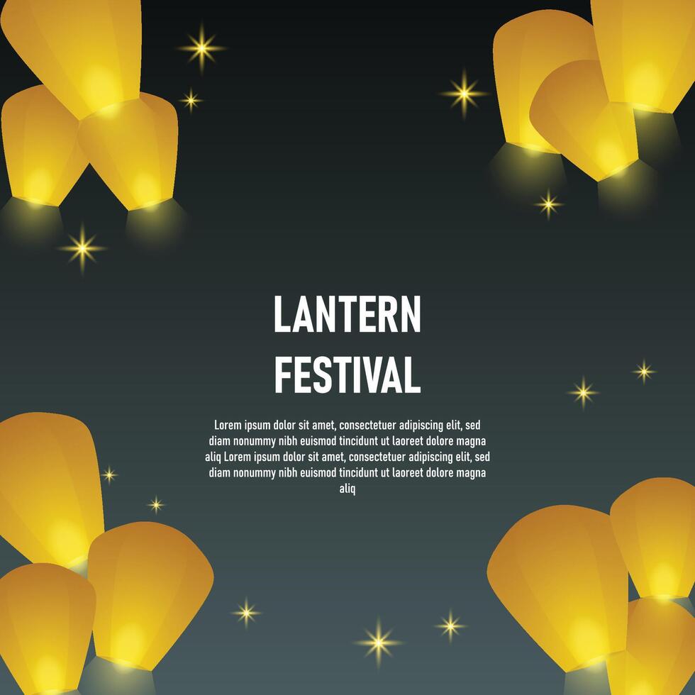 lanterne Festival Contexte. vecteur