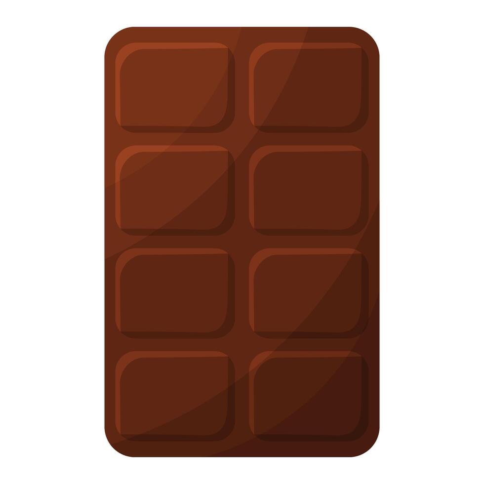 Chocolat journée bar marron entier sucré icône vecteur