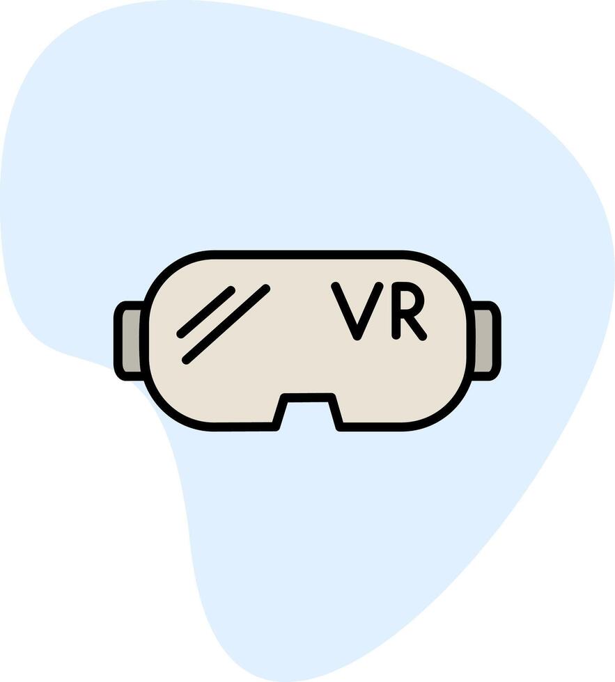 vr des lunettes vecto icône vecteur