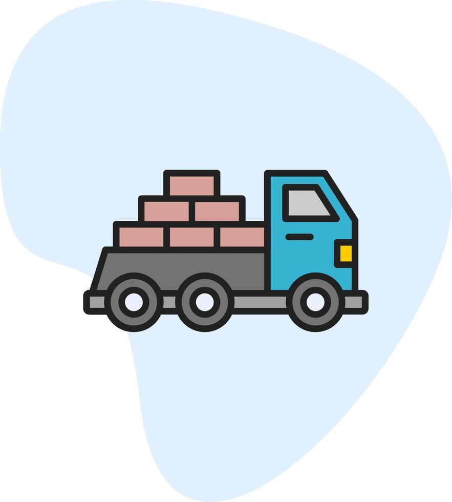 logistique livraison un camion vecto icône vecteur