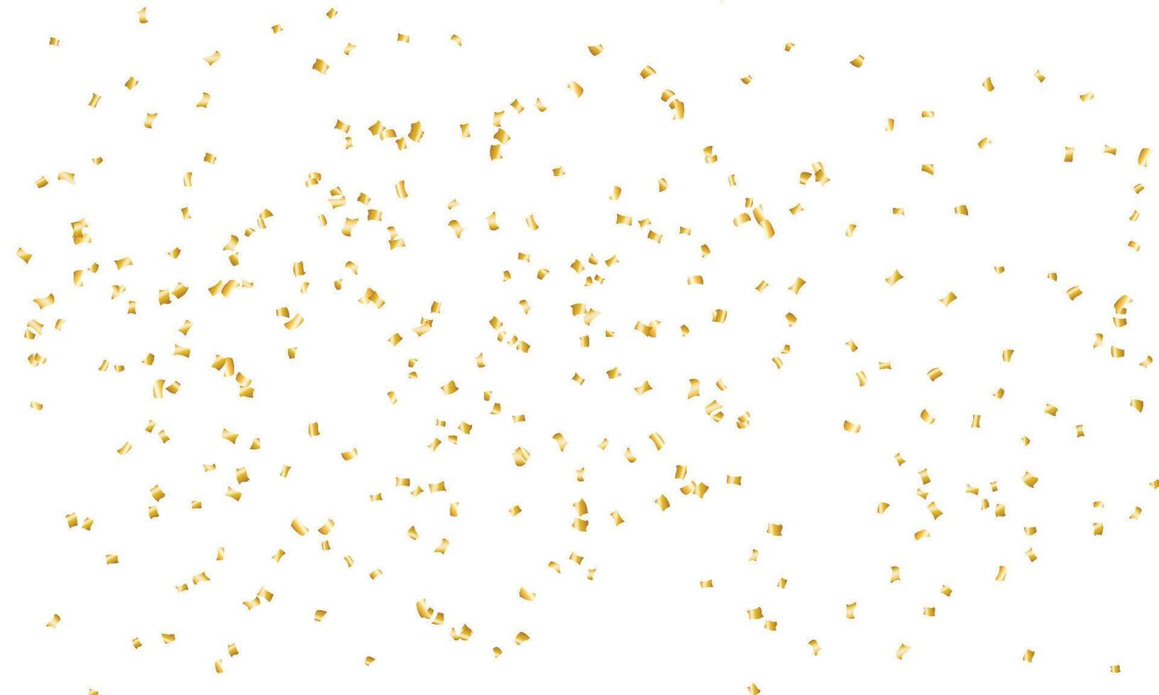 vecteur d'or confettis isolement sur blanc Contexte