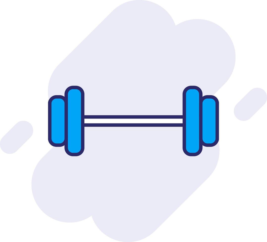 haltère ligne rempli arrière-plan icône vecteur
