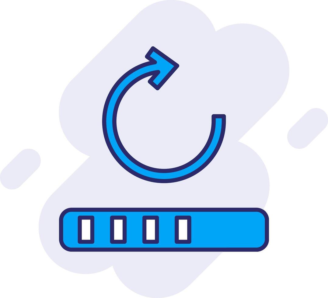 chargeur ligne rempli arrière-plan icône vecteur