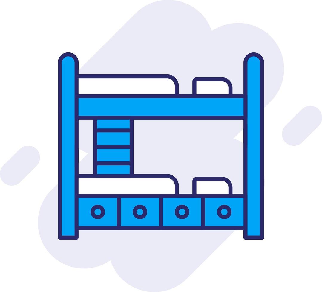 couchette lit ligne rempli arrière-plan icône vecteur