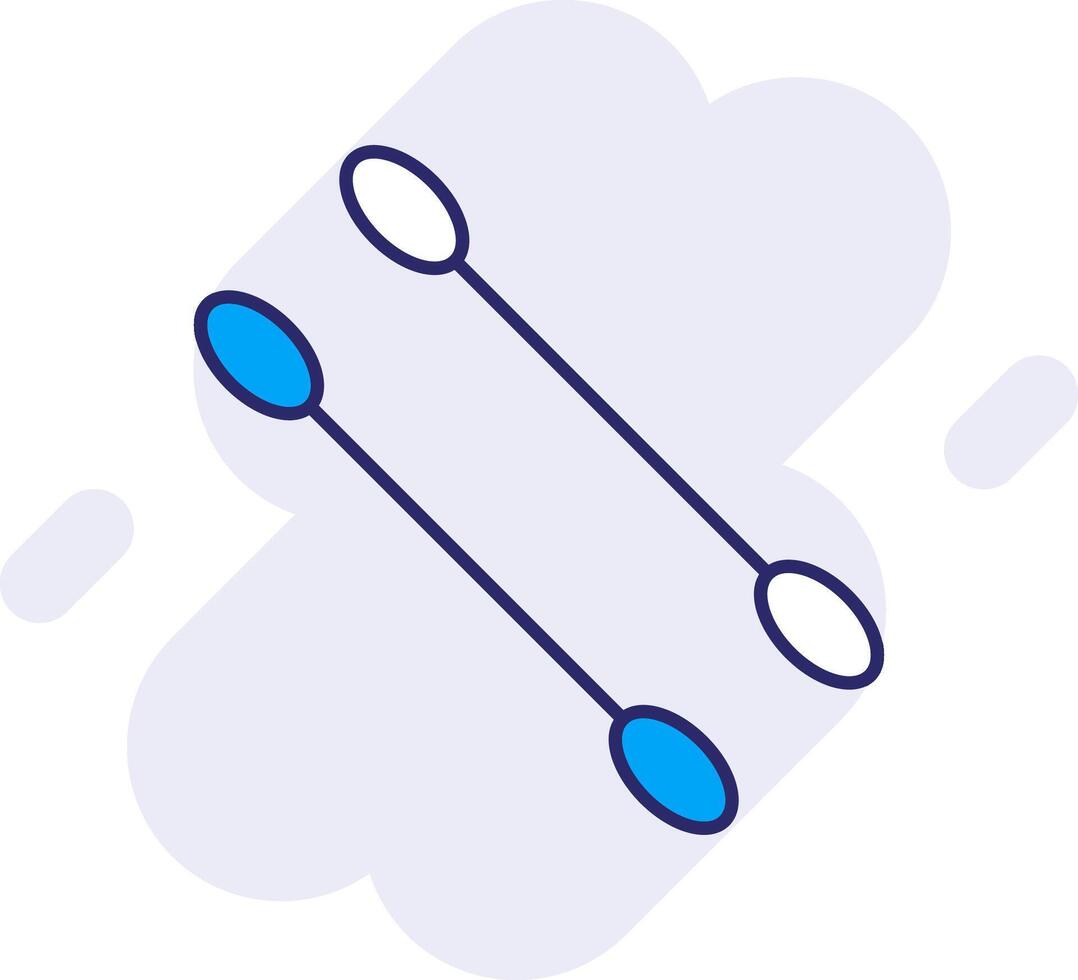 coton écouvillons ligne rempli arrière-plan icône vecteur