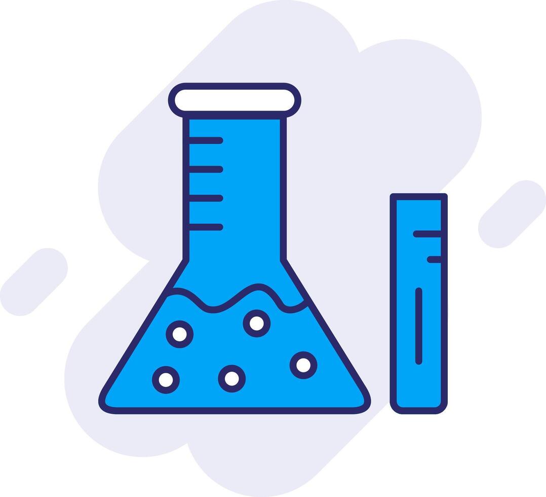 chimie ligne rempli arrière-plan icône vecteur