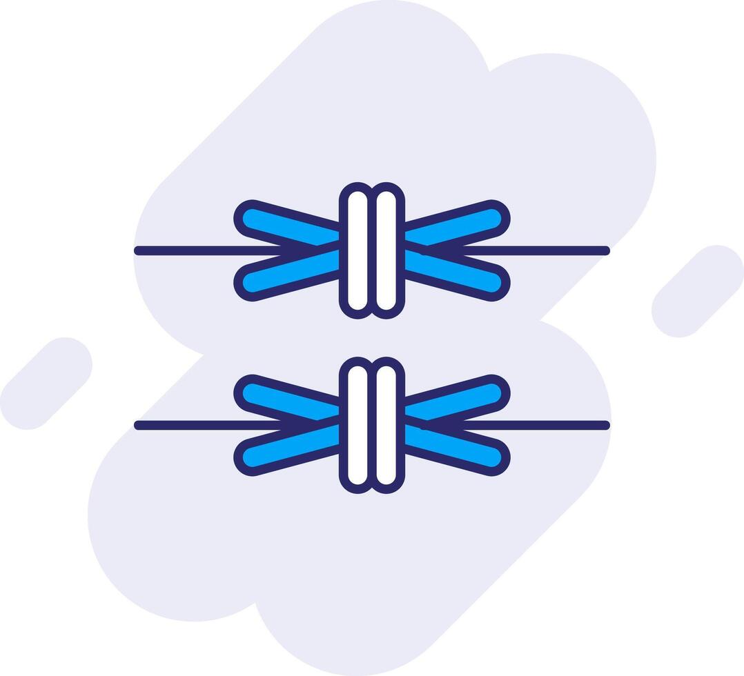 barbelé câble ligne rempli arrière-plan icône vecteur