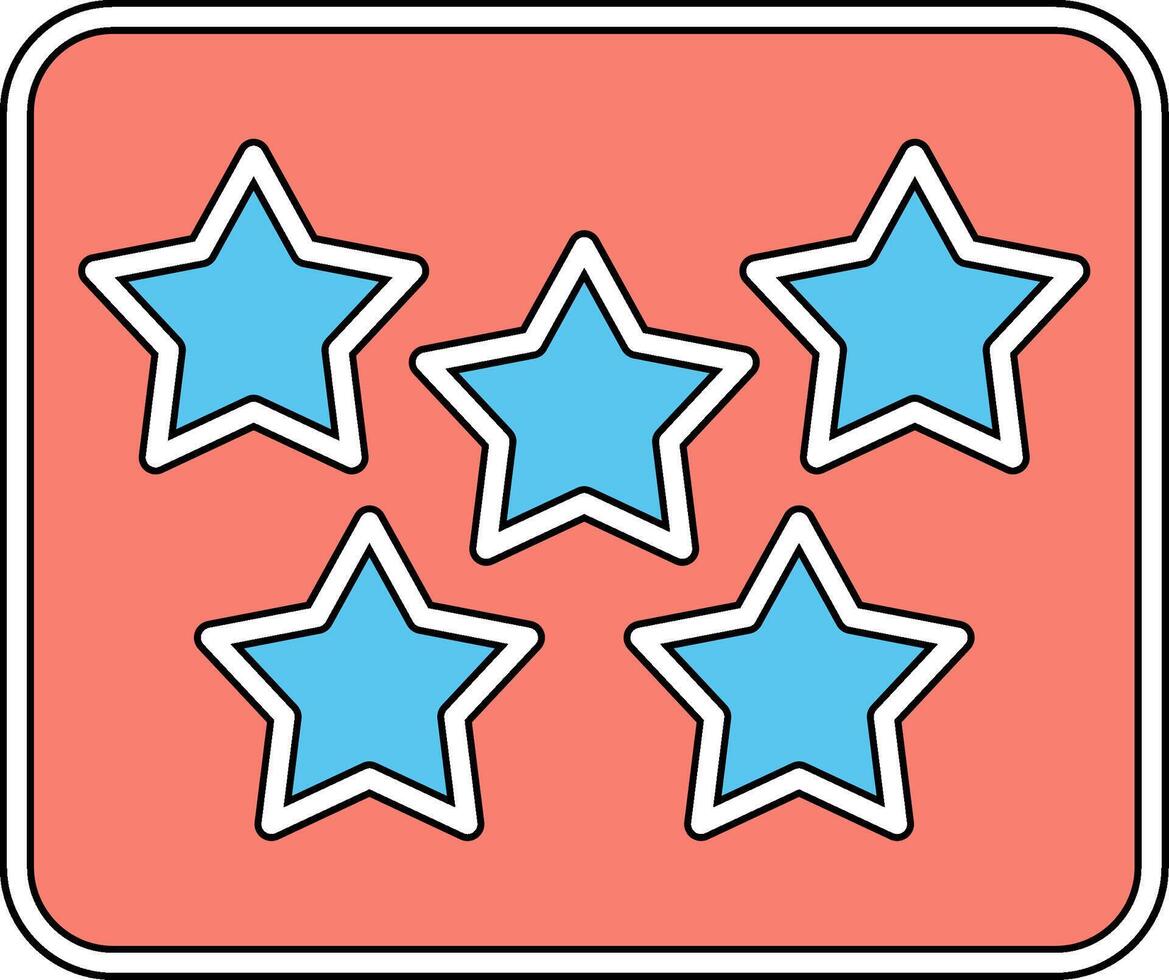 cinq étoile vecto icône vecteur