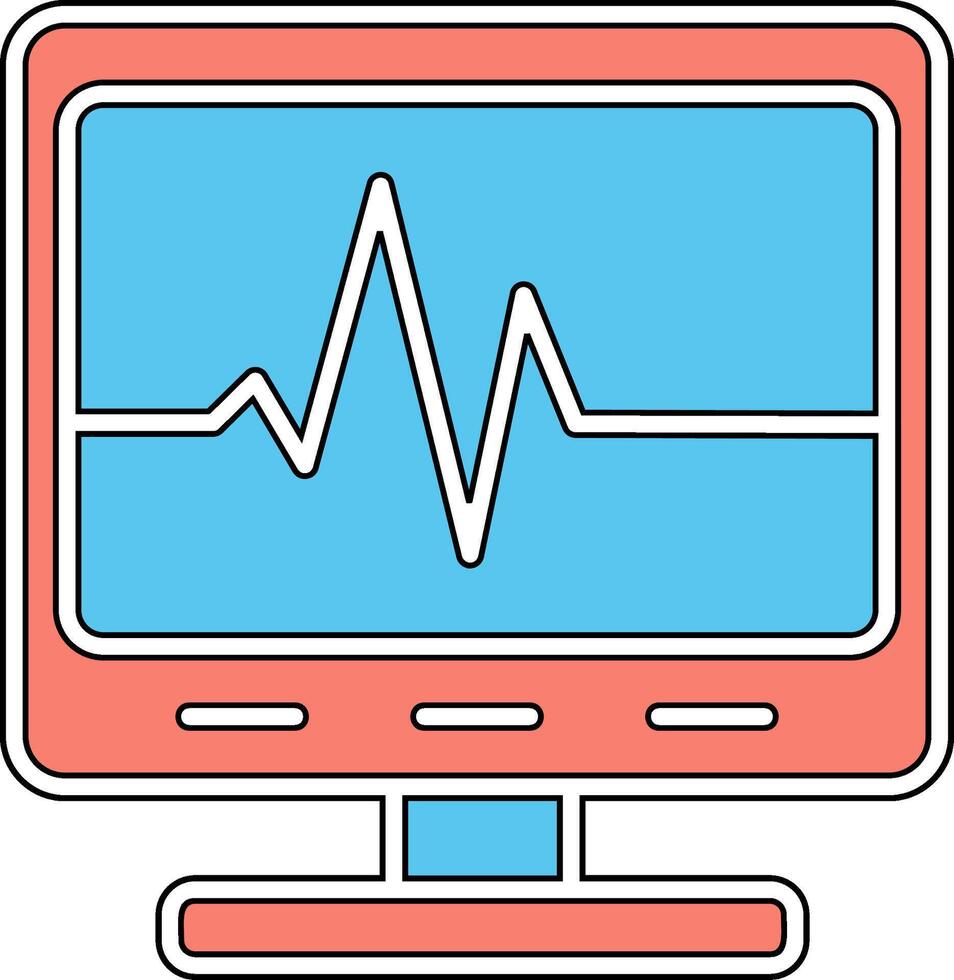 ecg en train de lire vecto icône vecteur