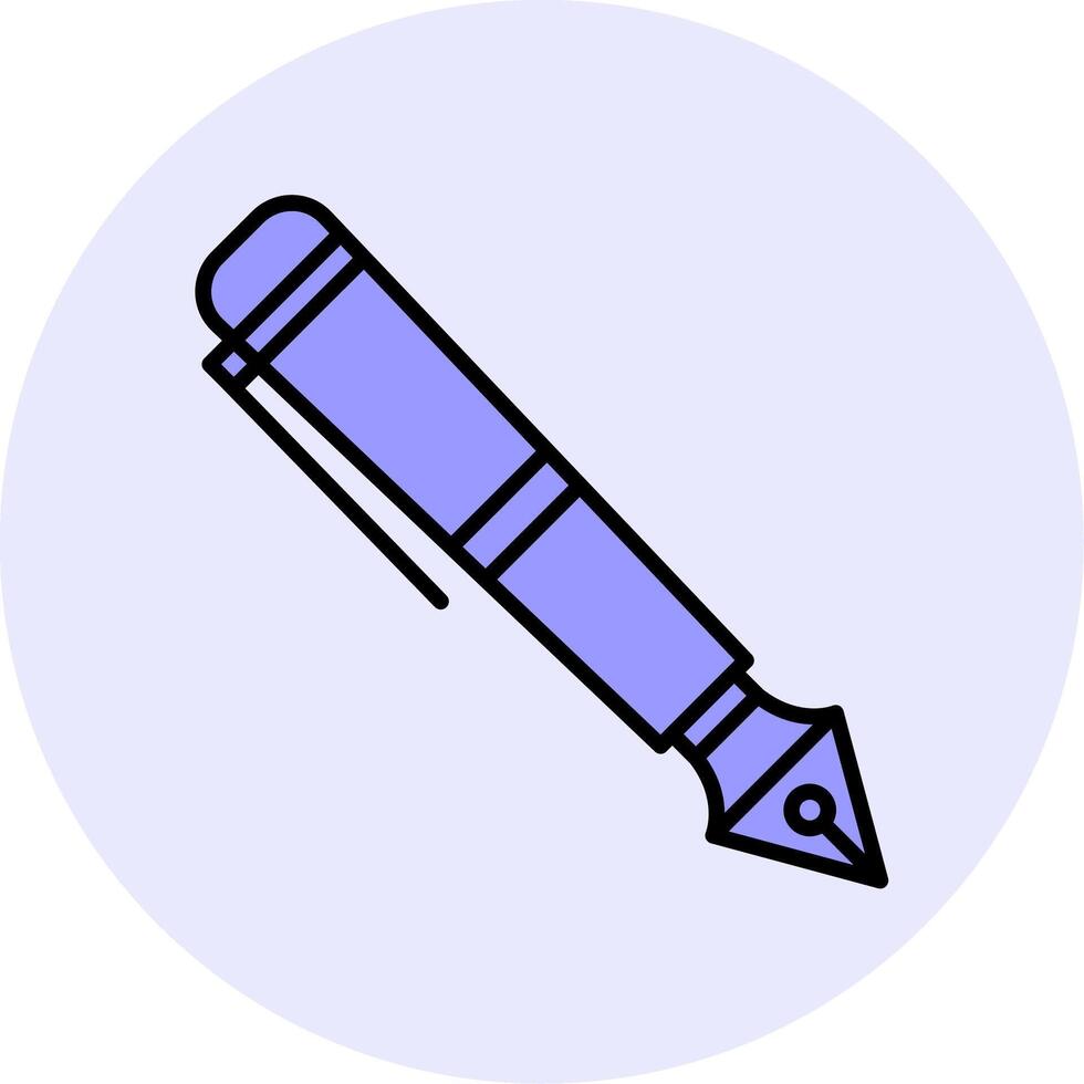 Fontaine stylo vecto icône vecteur
