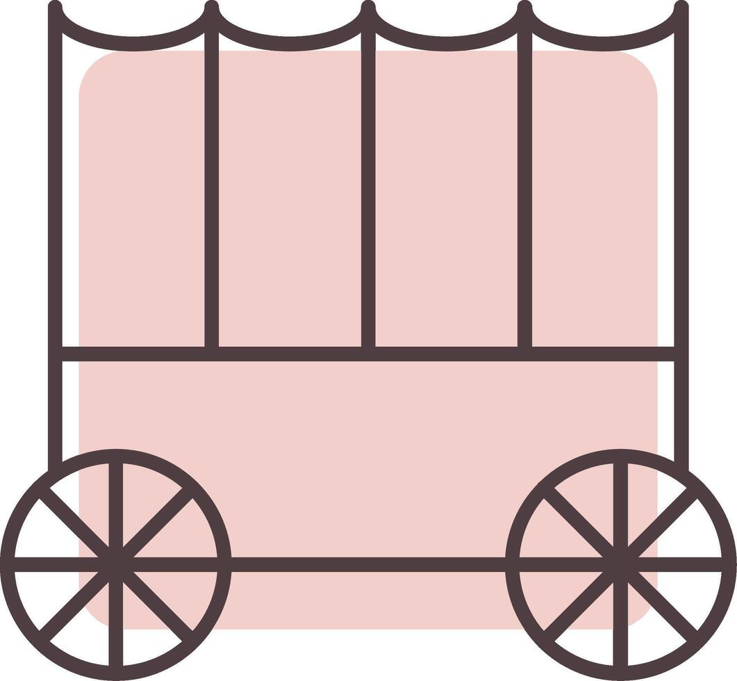le chariot ligne forme couleurs icône vecteur