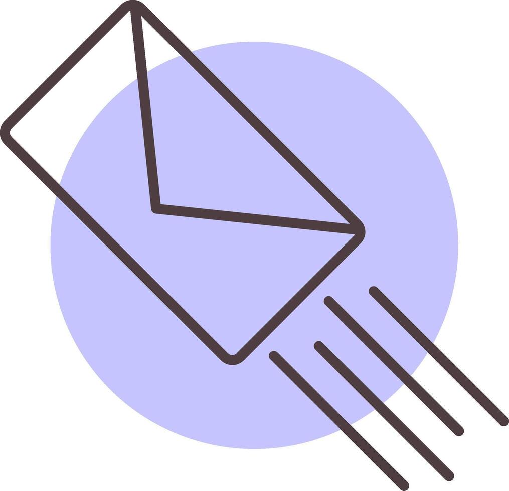 Express courrier ligne forme couleurs icône vecteur
