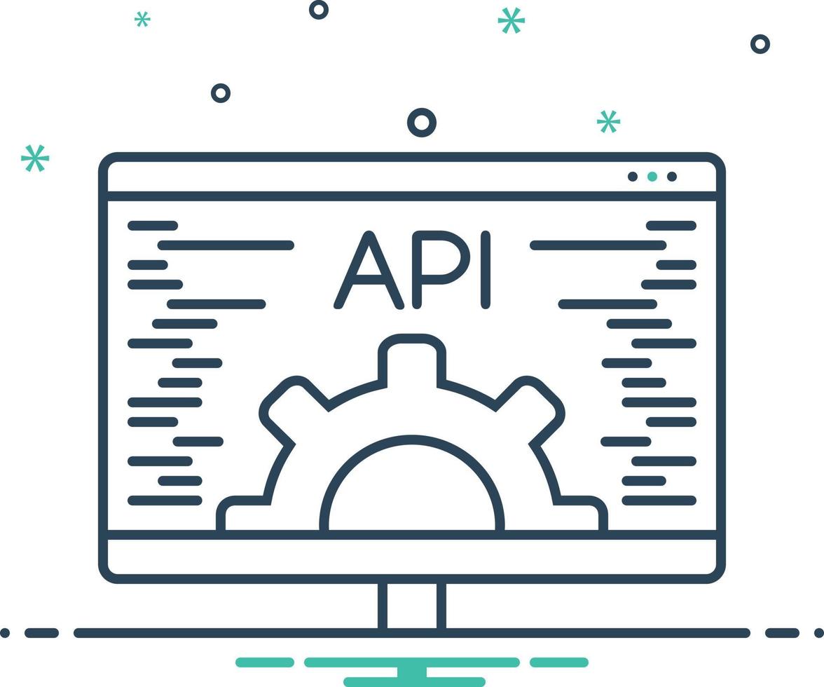 icône de mélange pour api vecteur