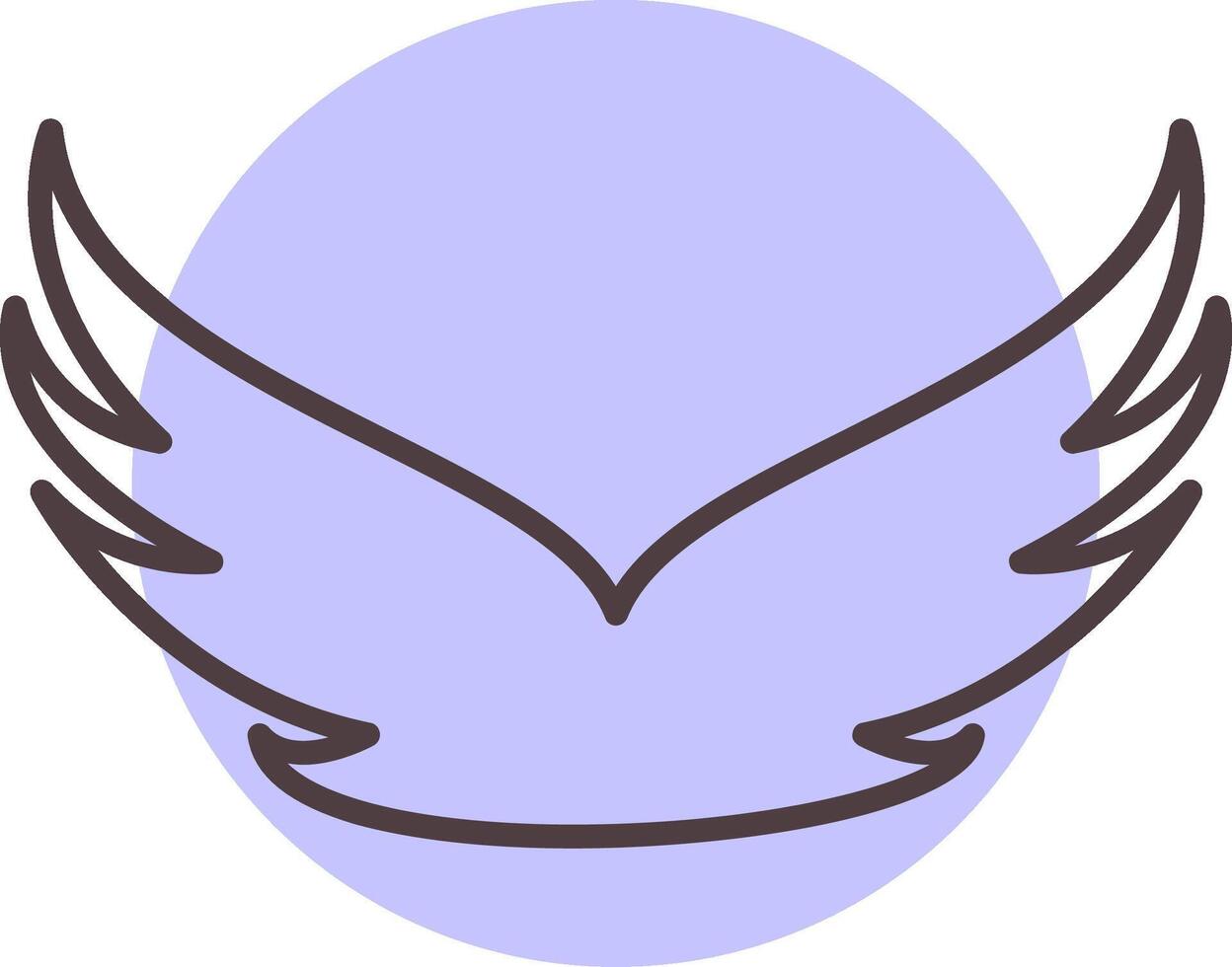 ailes ligne forme couleurs icône vecteur