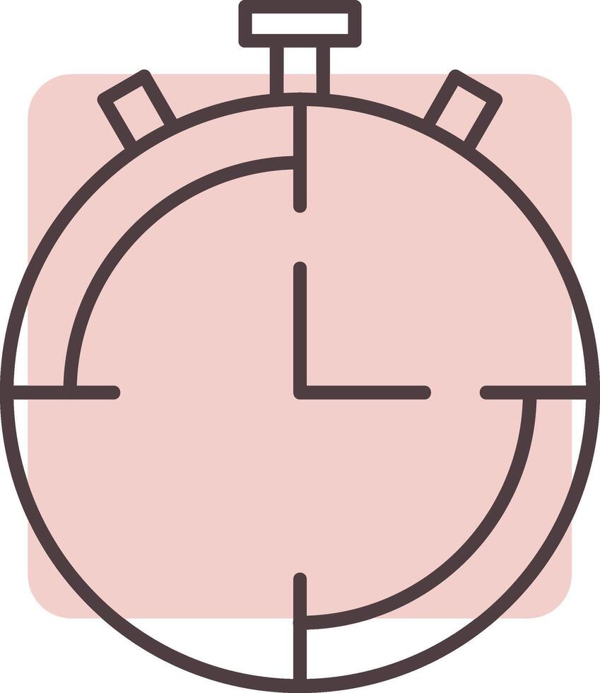 chronomètre ligne forme couleurs icône vecteur