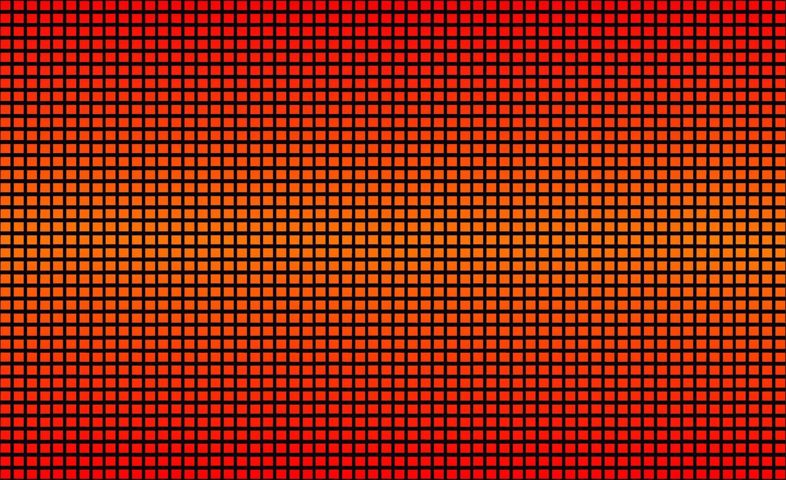 fond de texture d'écran de mur vidéo led, panneau de télévision carré avec dégradé de couleur orange, écran abstrait avec motif de pixels, vecteur